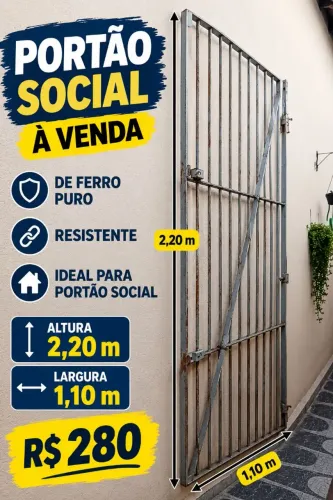 Portão Social De Ferro Puro R$180