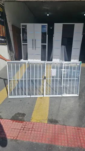 JANELA LINHA 20 MODULAR - REFORÇADA - COM GRADE - 1.00X2.00