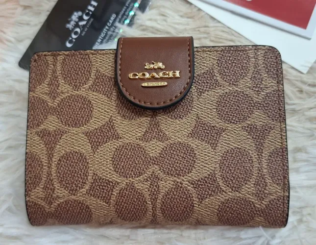carteira coach monograma marrom nova