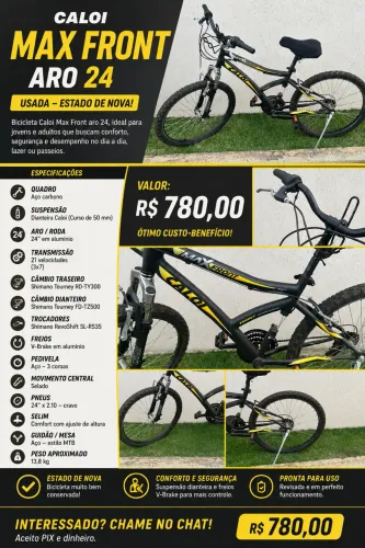 Bicicleta Caloi Max Front Aro 24
