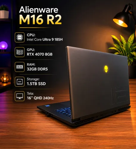 Notebook Alienware M16 R2 RTX 4070 Core Ultra 9 185H 32GB 240Hz