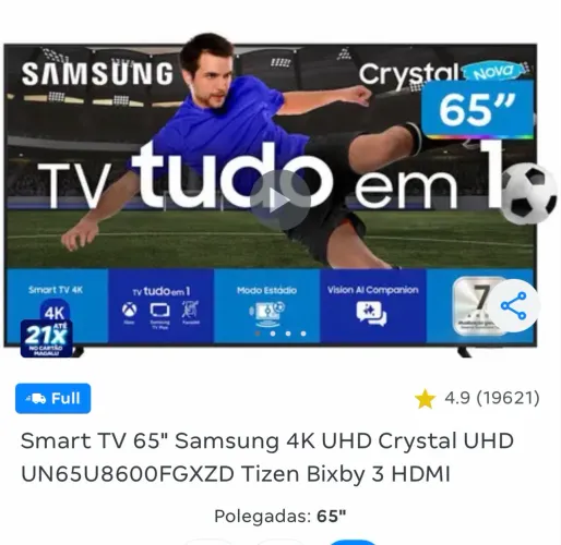 Tv Samsung 65 polegadas