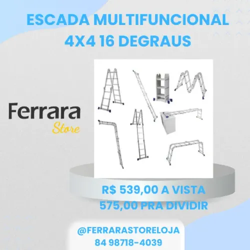 Escada de alumínio 4x4 multifuncional sigma