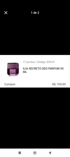 Perfume ilia secreto 50 ml