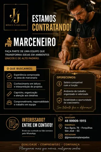 Vaga para marceneiro