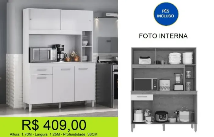 Cozinha compacta super funcional - Parcelamos sem juros!