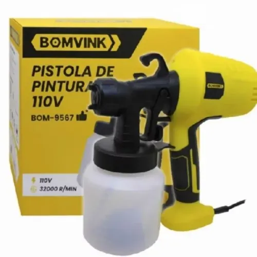 BOMVINK 9567 Pistola de Pintura 110v 320000 r/min 800ml NOVA - SEM USO