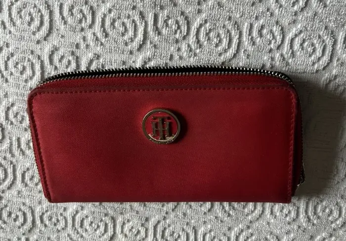 CARTEIRA TOMMY HILFIGER LONA VERMELHA