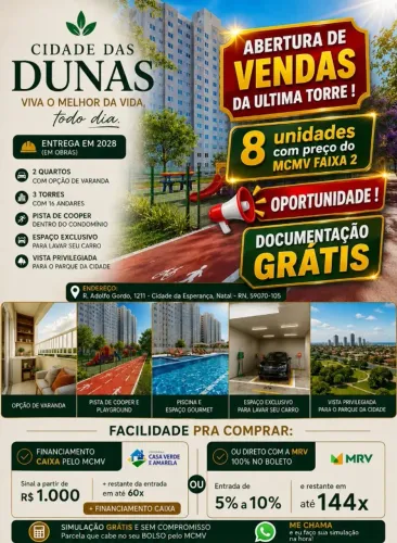 APARTAMENTO NOVO NO CIDADE DA ESPERANÇA 2 QUARTOS