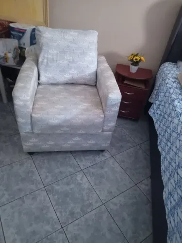 Poltrona  de 1lugar  em tecido  reforsada