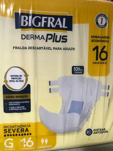 Fralda Para Adulto BIGFRAL Vendo 4 Pacotes , cada pcte com 16 unidades