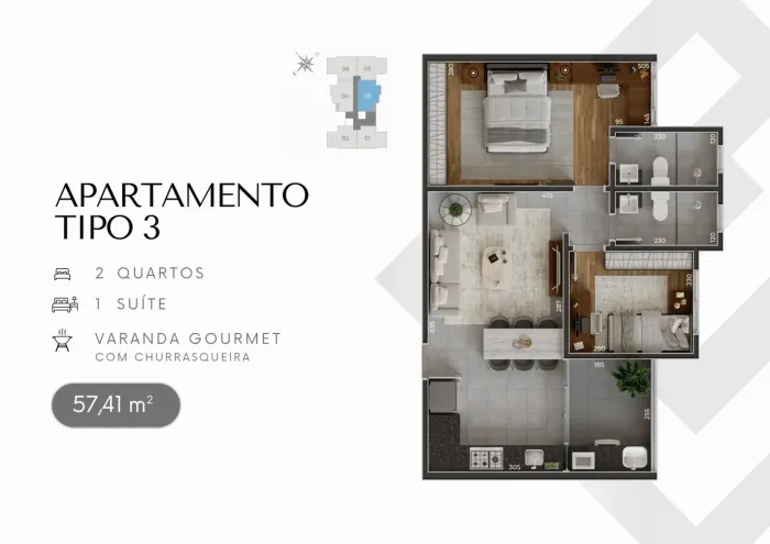 Apartamento à Venda com 02 Quartos no Bairro São José em Divinópolis MG.