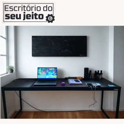 Mesa para Escritório Reforçada 1,8m NOVA Multiuso Computador Gamer Notebook Home Office