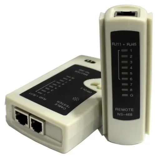 Testador de Continuidade/ Sequência de Cabos RJ11, RJ12 e RJ45