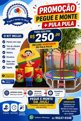 Combo Pula Pula médio + Pegue e Monte