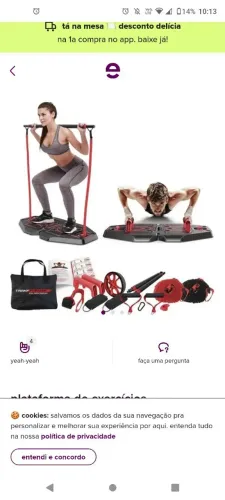 Maleta p exercícios completo (Polishop)