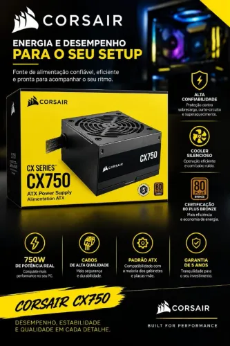 FONTE CORSAIR CX750