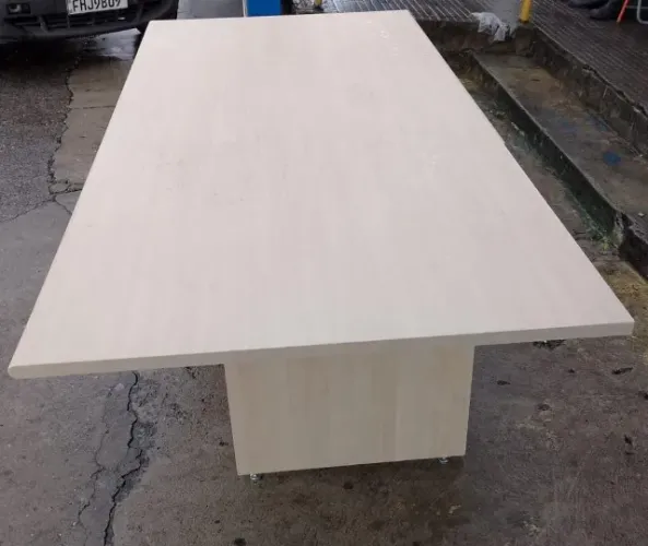 mesa de Reunião Marfim Para Escritorio 8/10 lugares