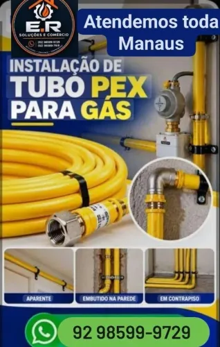 Instalação de Tubo Pex para gás.