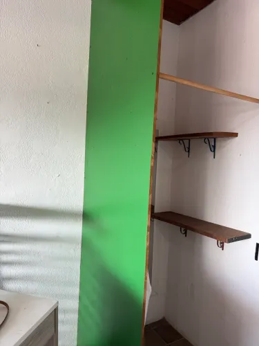 Painel para provador de loja verde