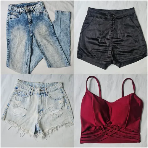 Calça, shorts e cropped 34/36 - combo ou R$12 cada
