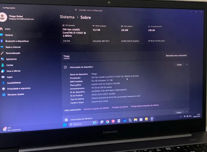 Notebook Samsung book4