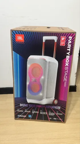 Caixa de som JBL partybox 320 branca - nova