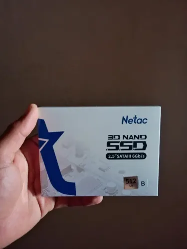 SSD Netac 512GB SATA III Leitura 560 MB/s Gravação 520 MB/s 3D Nand - Prata