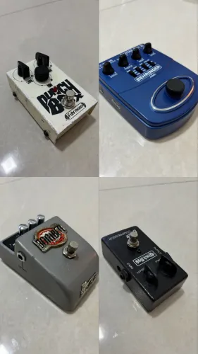 Kit 4 pedais de guitarra