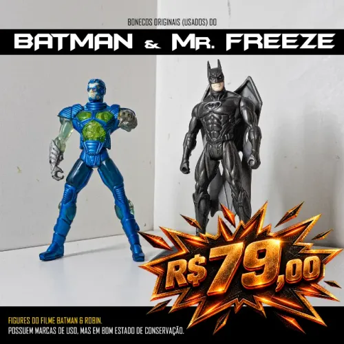 BATMAN & MR FREEZE - BONECOS ORIGINAIS USADOS