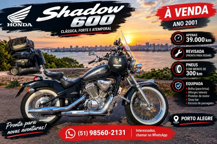 Shadow 600 Impecável
