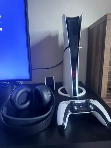 PS5 Slim 1TB + Headset Pulse 3D na Caixa com Nota Fiscal (Impecável)