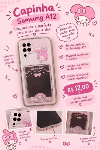 Capinha My Melody Samsung Galaxy A12