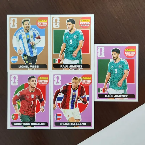 Pacote 5 Legends 2026 Bronze Roxa Originais - Messi Cristiano Ronaldo Haaland Jiménez