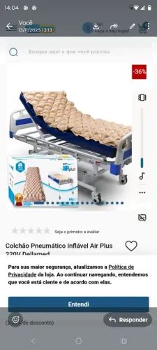 Colchão peneumatico 