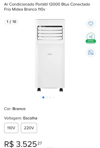 Vendo ar condicionado portátil
