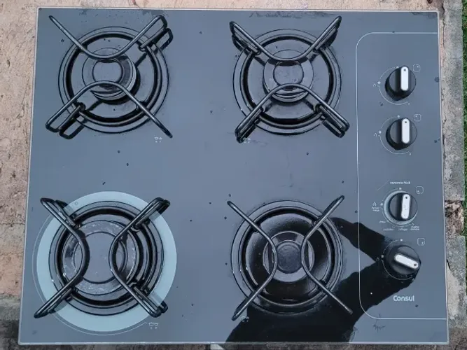 Cooktop 4 Bocas a Gás Consul CD060AE - Vidro Temperado Preto