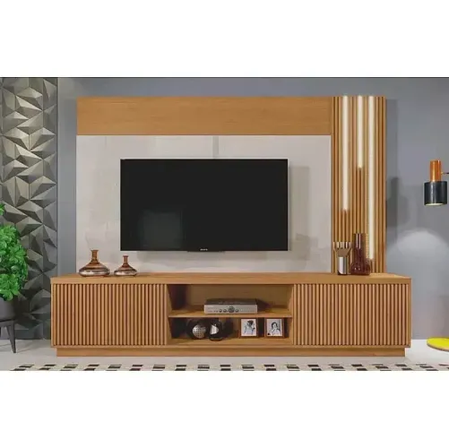 Estante Home para Tv Até 75 Polegadas 2 Portas com Led Muluvar