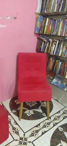 Cadeira poltrona vermelha