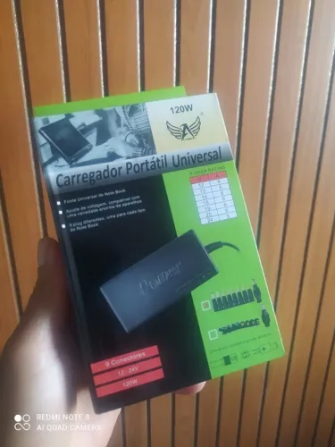 Fonte Carregador Universal p/ Notebook - 120W (9 Conectores Diferentes) Pronta Entrega