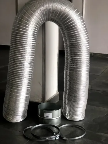 Duto de Alumínio Semi-Flexível para Coifa 150mm 3m + Kit