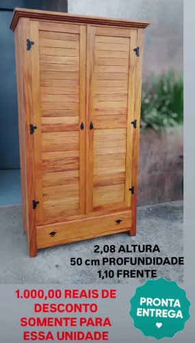 ARMÁRIO PEROBA ROSA DEMOLIÇÃO NOVO