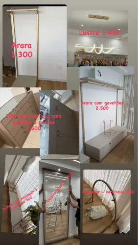 Vendo todos os móveis projetados