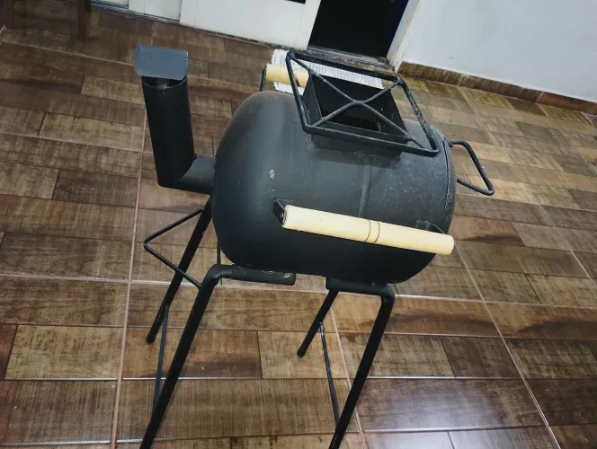 Fogão a lenha uma boca com pés desmontável portátil a lenha