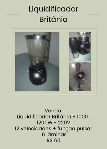 Liquidificador Britânia 1200W