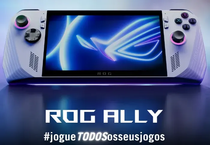 Console ASUS ROG Ally, AMD Ryzen Z1 Extreme, 16GB LPDDR5, SSD 512GB, Tela 7" FHD 120Hz