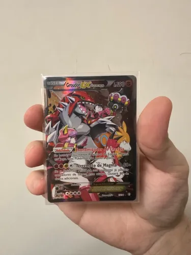 Carta Pokémon Groudon EX da Equipe Magma - 15/34 HP