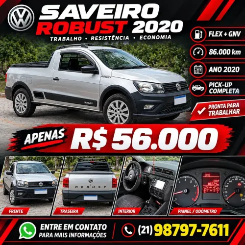 Volkswagen Saveiro Robust 1.6 Total Flex 8V 2020