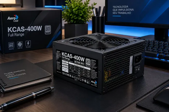 Fonte Kcas 400w 80 Plus white