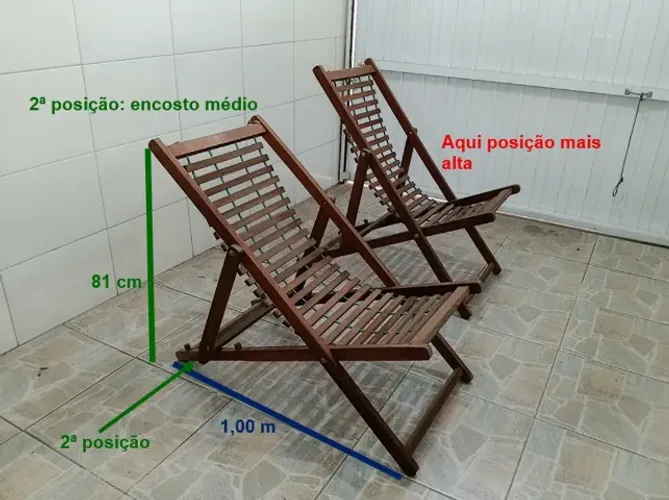 espreguiçadeiras (2) de madeira maciça